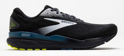 BrookS Ghost 16 Running Shoes Men’s Engineered Mesh Black Ebony Blue 1104181d046 Footwear by Brooks – Don't Panic Shoes