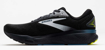 BrookS Ghost 16 Running Shoes Men’s Engineered Mesh Black Ebony Blue 1104181d046 Footwear by Brooks – Don't Panic Shoes