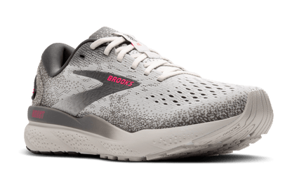 BrookS Ghost 16 Women’s Grey Gargoyle Pink Neutral Cushioning Road Running Shoe 1204071b006 Footwear by Brooks – Don't Panic Shoes