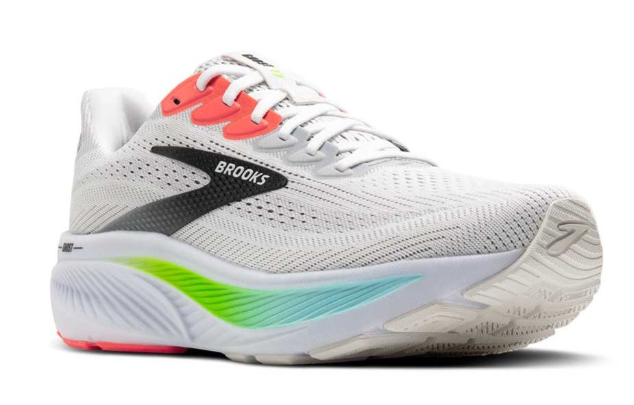 Brooks Ghost 17 Running Neutral Cushioning Men's White Pink Clay Gecko 1104421d112 Footwear by Brooks – Don't Panic Shoes