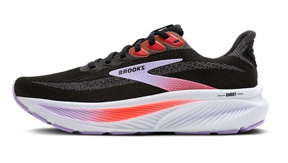 BrookS Ghost 17 Women’s Neutral Cushioning Road Running Shoe Black Purple Coral 1204311b080 Footwear by Brooks – Don't Panic Shoes