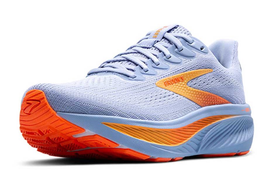 BrookS Ghost 17 Women’s Road Running Sneaker Blue Heron White Orange 1204311b443 Footwear by Brooks – Don't Panic Shoes