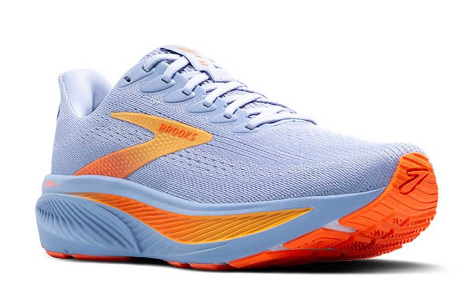 BrookS Ghost 17 Women’s Road Running Sneaker Blue Heron White Orange 1204311b443 Footwear by Brooks – Don't Panic Shoes