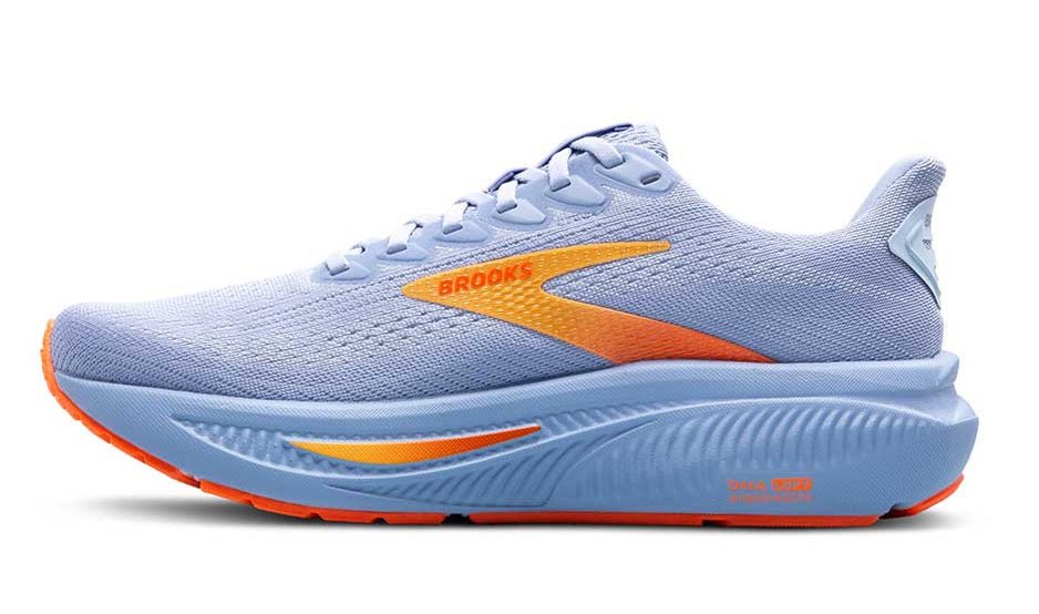BrookS Ghost 17 Women’s Road Running Sneaker Blue Heron White Orange 1204311b443 Footwear by Brooks – Don't Panic Shoes