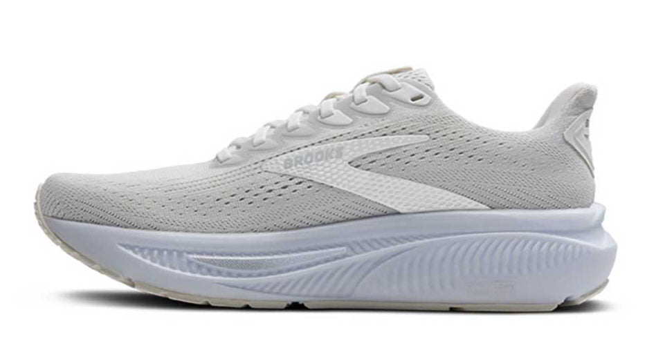 BrookS Ghost 17 Women’s Running Shoe Breathable Neutral Cushioning White Grey 1204311b151 Footwear by Brooks – Don't Panic Shoes