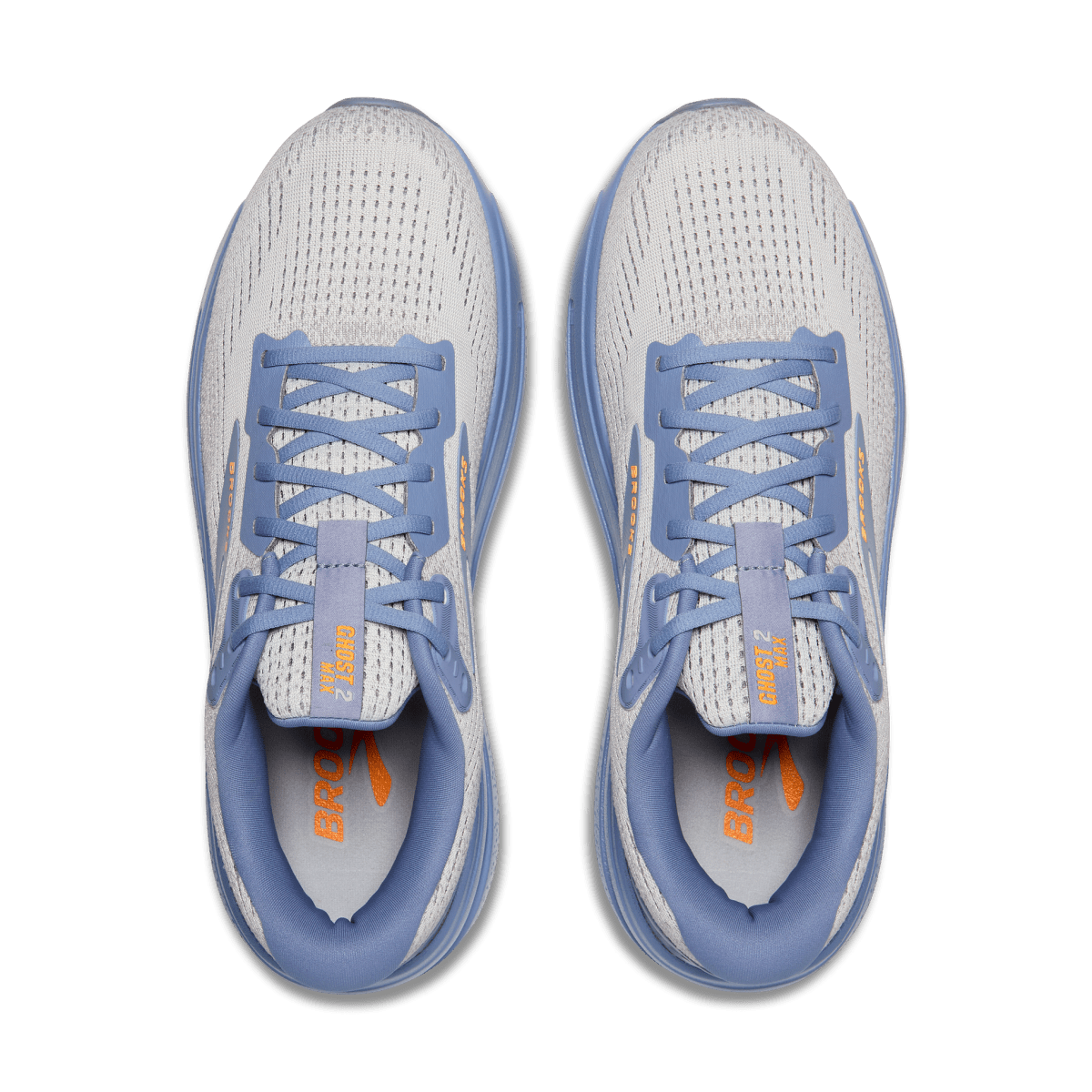 BrookS Ghost Max 2 Running Shoes Men’s Neutral Cushioning Oyster Mushroom Blue Orange 1104311d119 Footwear by Brooks – Don't Panic Shoes