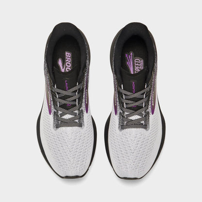 BrookS Launch 10 Lightweight Neutral Running Shoe Women’s Black White Violet 1203981b085 Footwear by Brooks – Don't Panic Shoes