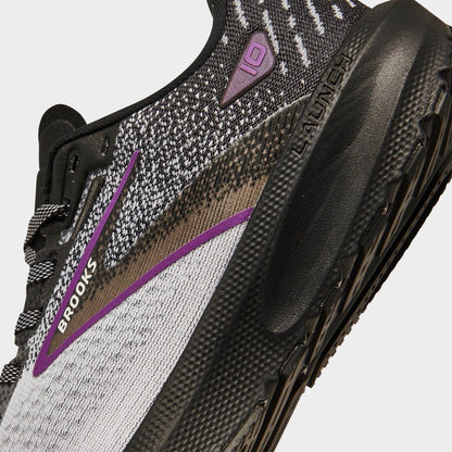BrookS Launch 10 Lightweight Neutral Running Shoe Women’s Black White Violet 1203981b085 Footwear by Brooks – Don't Panic Shoes