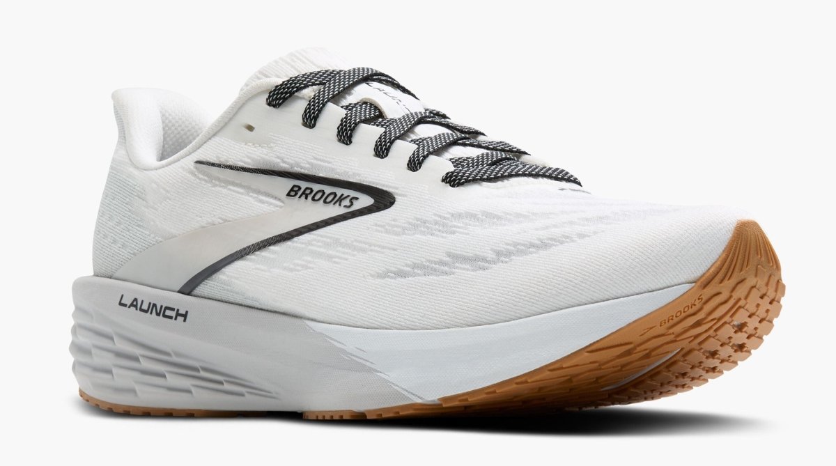 BrookS Launch 11 Men’s Road Running Shoes Lightweight Neutral Cushion White Grey Black 1104501d135 Footwear by Brooks – Don't Panic Shoes