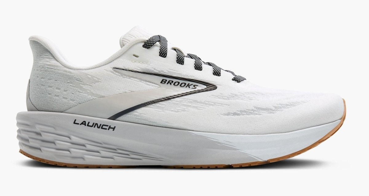 BrookS Launch 11 Men’s Road Running Shoes Lightweight Neutral Cushion White Grey Black 1104501d135 Footwear by Brooks – Don't Panic Shoes