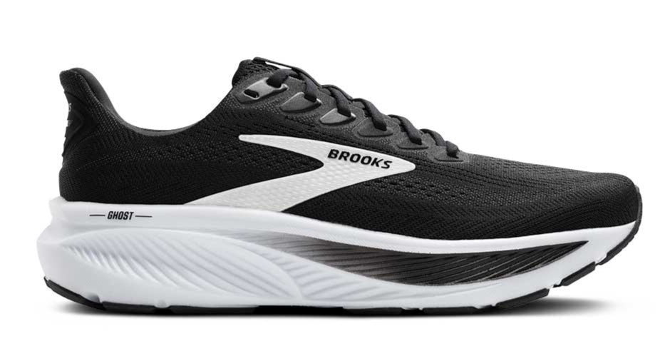 Brooks Running Ghost 17 Women's Black Grey White Neutral Lightweight Cushioned Running Shoe 1204311b090 Footwear by Brooks – Don't Panic Shoes