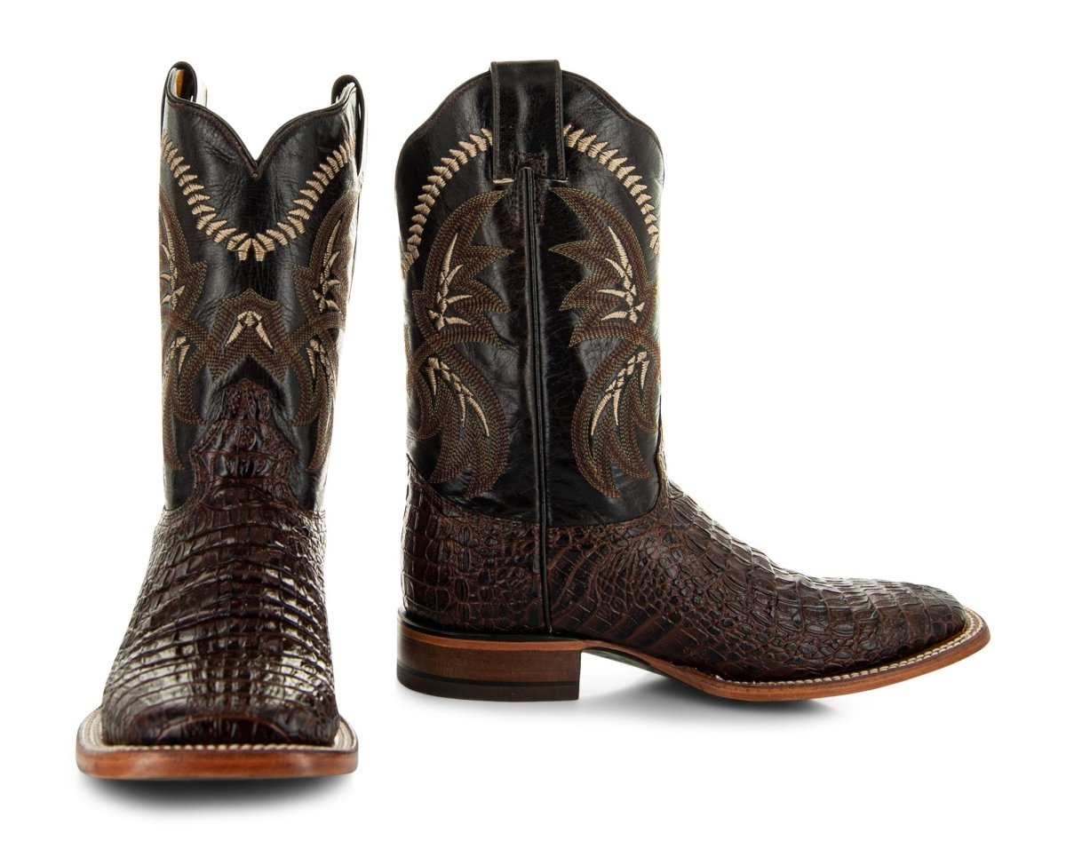 Brown Caiman Belly Print Men's Cowboy Boots H4001 Cowboy Boots by Soto Boots – Don't Panic Shoes