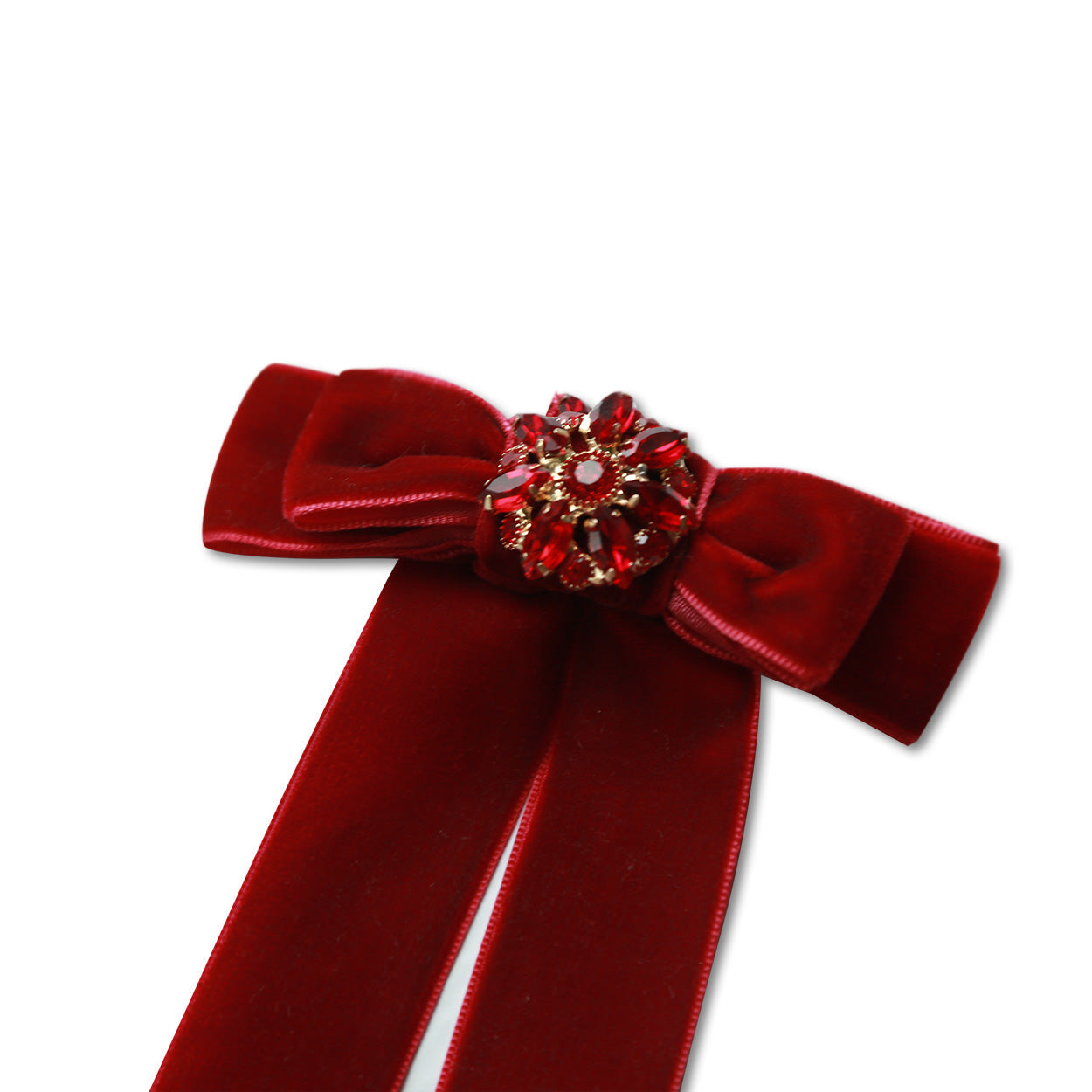 Alessia Velvet Hair Clip Premium Elegance Velvet Burgundy