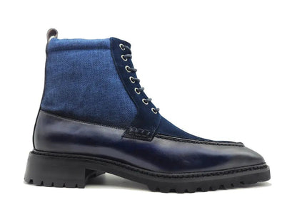 Burnished Calfskin Slip On Boot Lug Sole Calfskin Kb516 - 17 Boots by Carrucci Shoes – Don't Panic Shoes