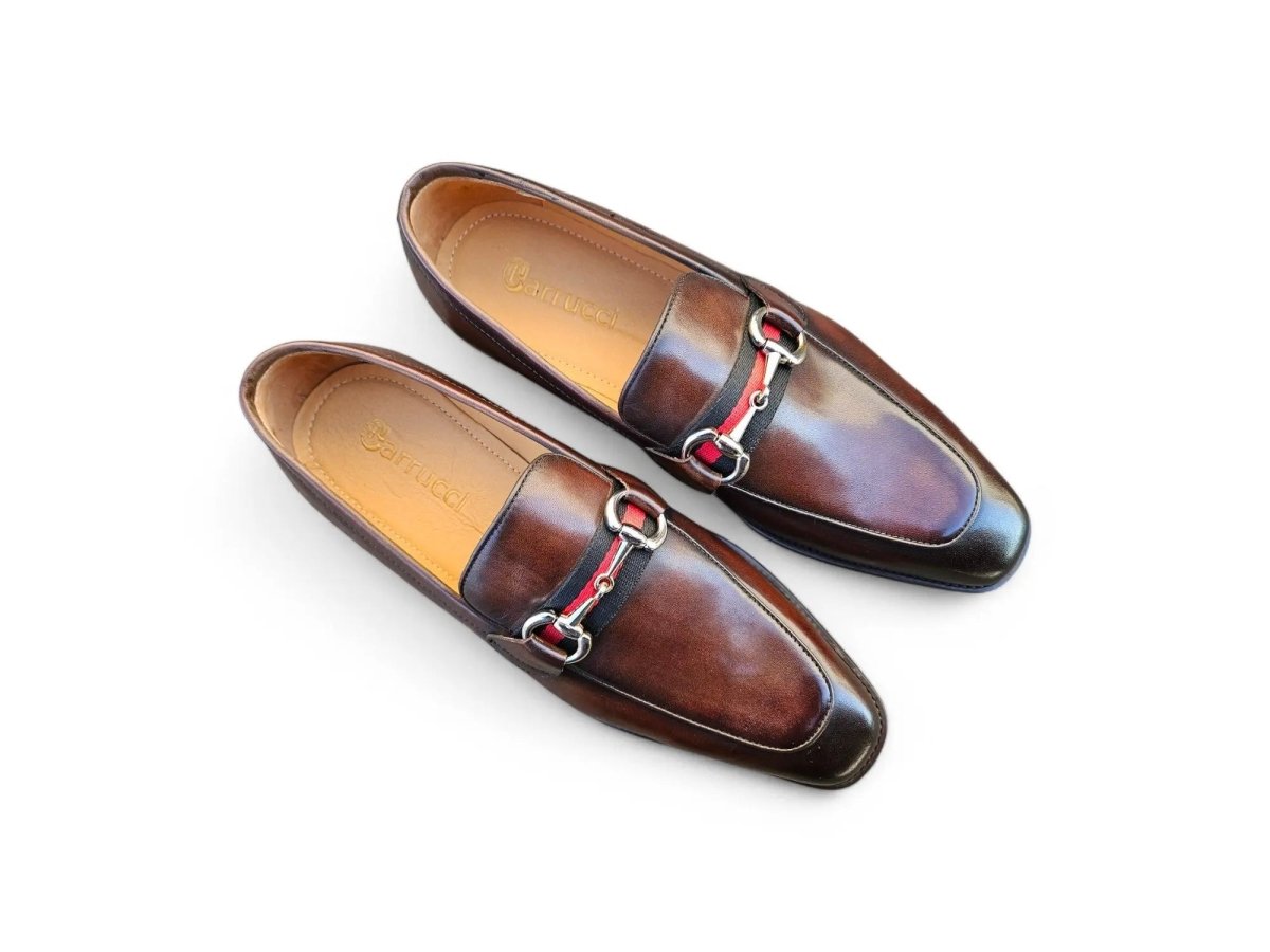 Burnished Calfskin Slip On Loafer Calfskin Ks509 - 28r Shoes by Carrucci Shoes – Don't Panic Shoes