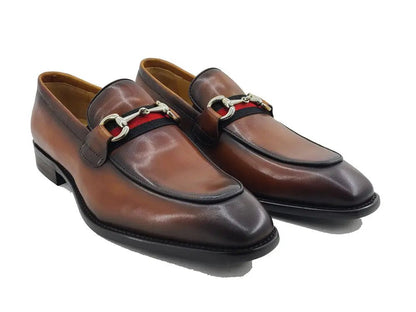 Burnished Calfskin Slip On Loafer Calfskin Ks509 - 28r Shoes by Carrucci Shoes – Don't Panic Shoes