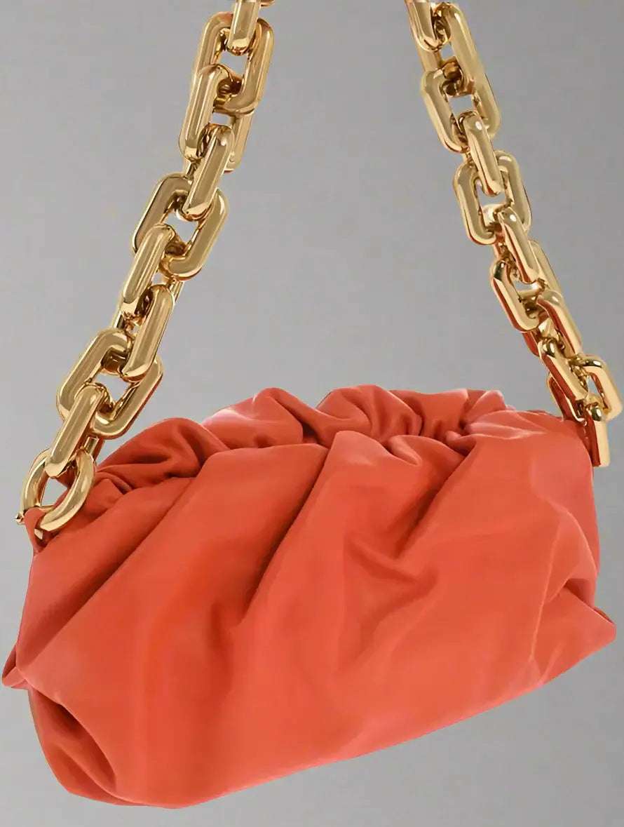 Bottega Veneta Leather THE CHAIN POUCH Bag with Magnetic Closure