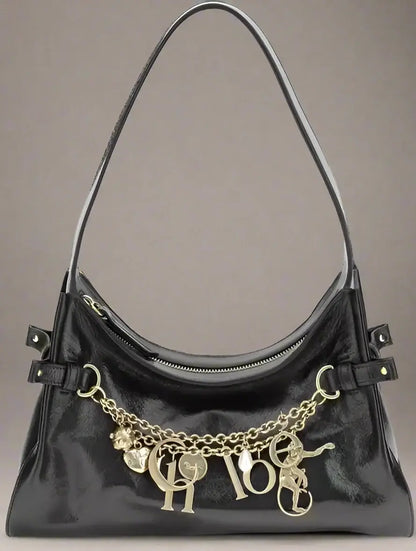 Chloé black Charms hobo Shoulder Bag