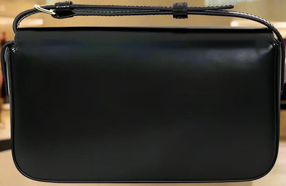 CELINE black leather Claude Triomphe Shoulder Bag