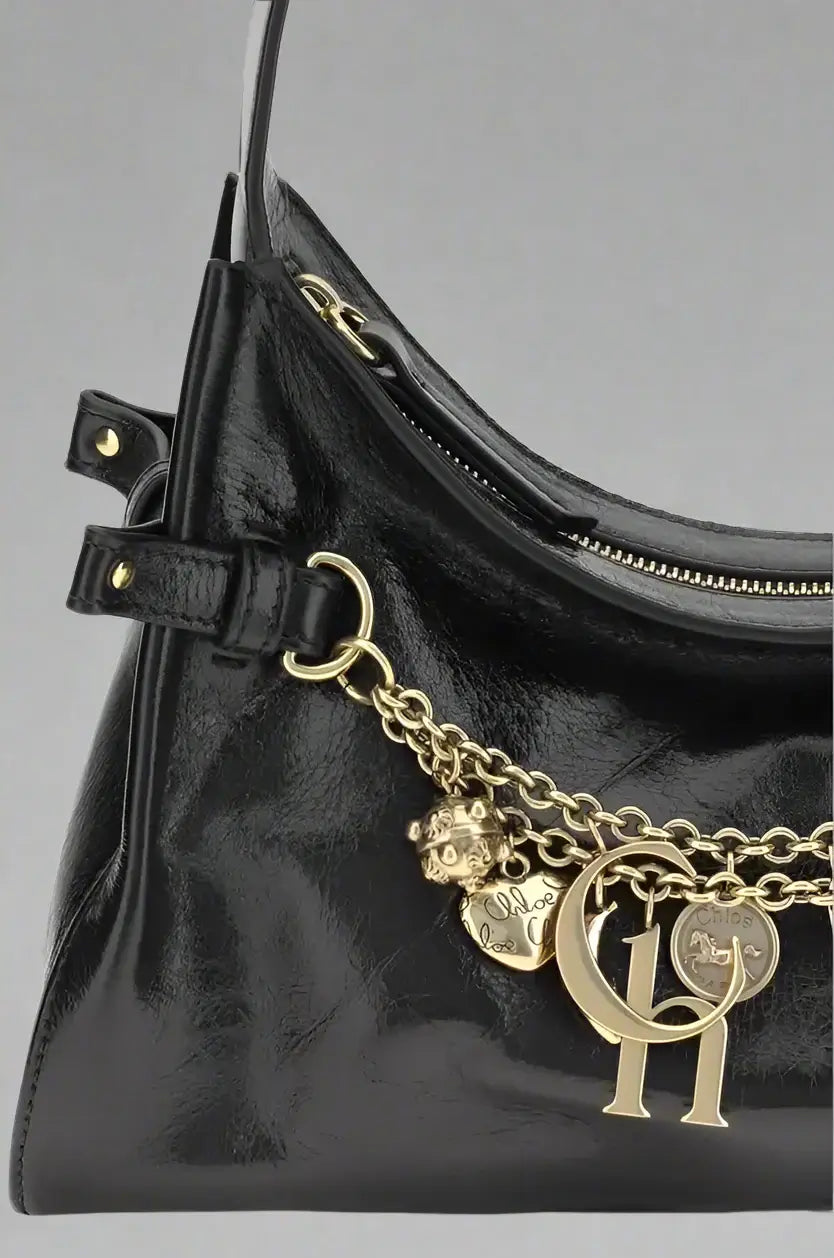 Chloé black Charms hobo Shoulder Bag