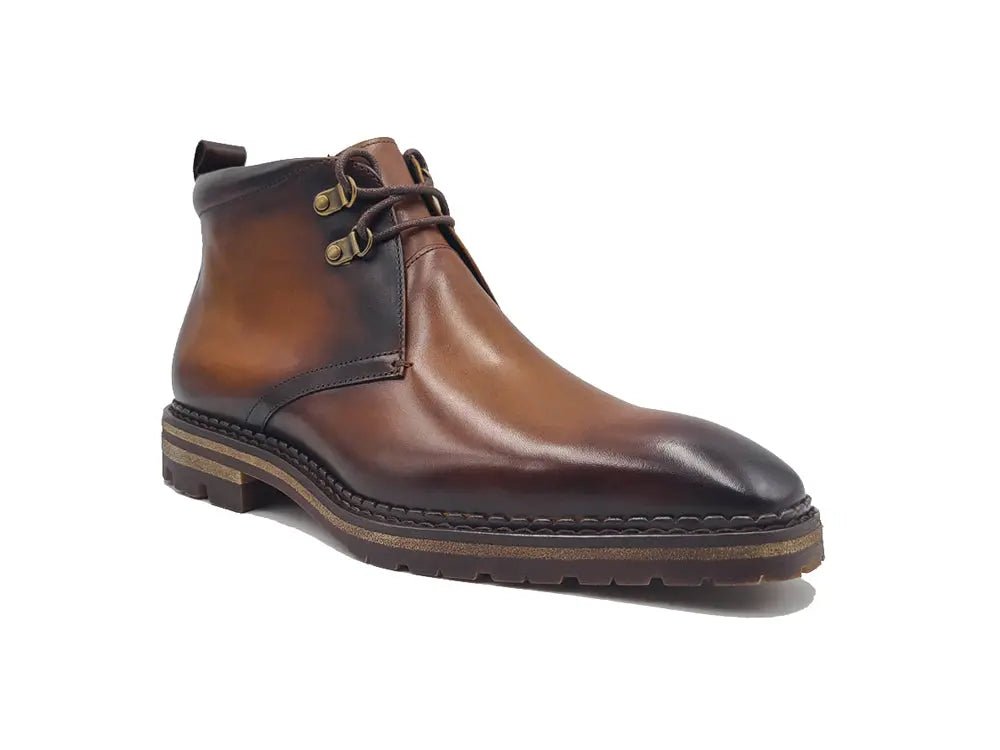 Calfskin Chukka Boot Lug Sole Winter Ready Kb516 - 51 Boots by Carrucci Shoes – Don't Panic Shoes