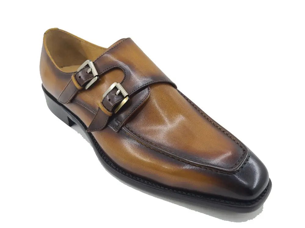 Calfskin Double Monk Loafer Ks509 - 05 Premium Craft Footwear Shoes by Carrucci Shoes – Don't Panic Shoes