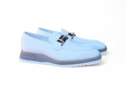 Calfskin Leather Slip On Horsebit Buckle Loafer Ks515 - 07r Shoes by Carrucci Shoes – Don't Panic Shoes