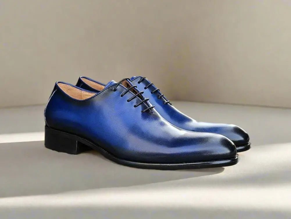 Calfskin Whole Cut Lace Up Oxford Leather Ks505 - 12 Shoes by Carrucci Shoes – Don't Panic Shoes