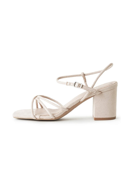 Camila | Beige Suede Heels by J.Adams – Don't Panic Shoes