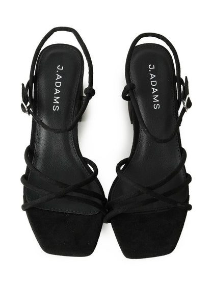 Camila | Black Suede Heels by J.Adams – Don't Panic Shoes