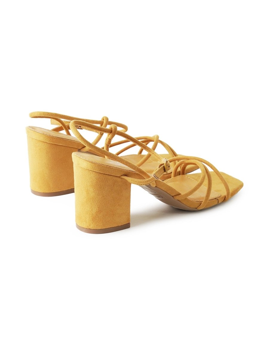 Camila | Marigold Suede Heels by J.Adams – Don't Panic Shoes