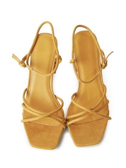 Camila | Marigold Suede Heels by J.Adams – Don't Panic Shoes