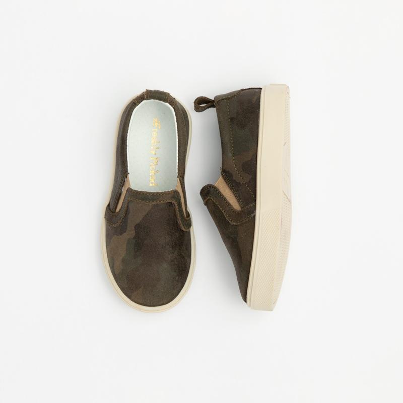 Camo Classic Slip On Kids - Slip - On Sneaker by Freshly Picked – Don't Panic Shoes