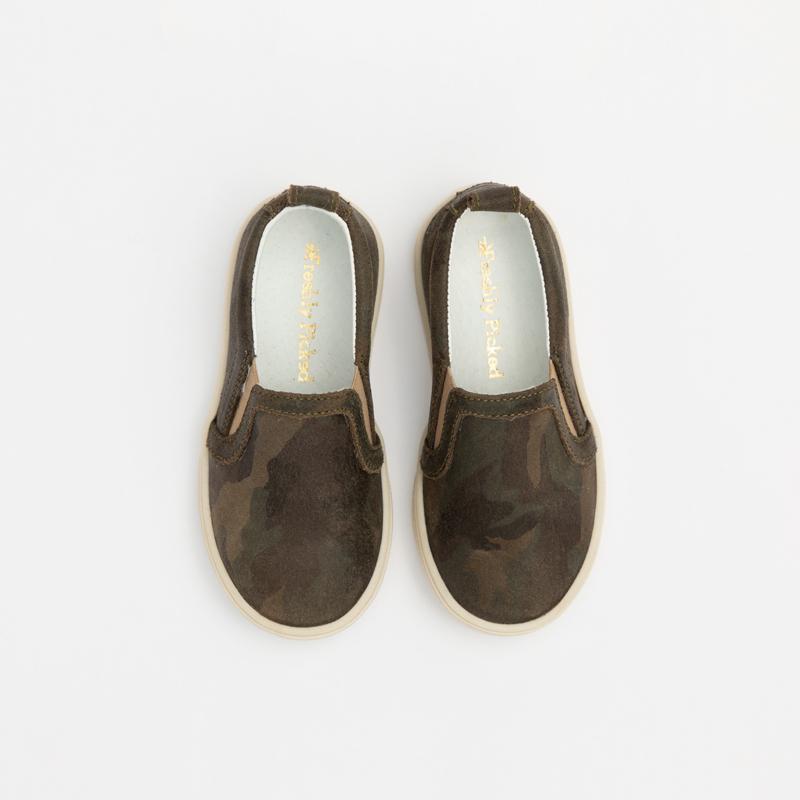 Camo Classic Slip On Kids - Slip - On Sneaker by Freshly Picked – Don't Panic Shoes