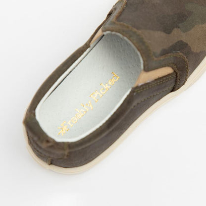 Camo Classic Slip On Kids - Slip - On Sneaker by Freshly Picked – Don't Panic Shoes