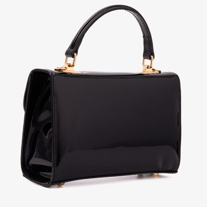 The Rosalinda Black Leather Handbag