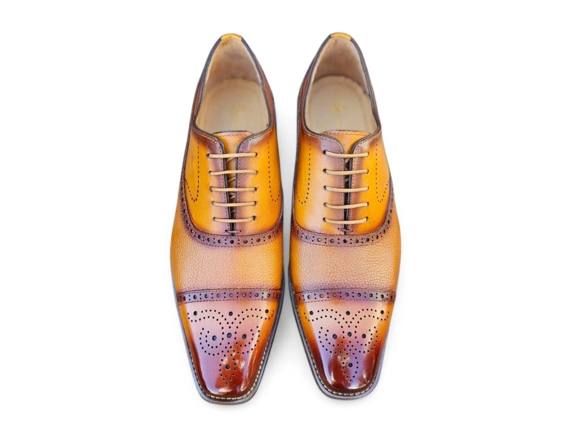 Cap Toe Oxford Leather Sole Classic Dress Shoe Kl903 - 06e Shoes by Carrucci Shoes – Don't Panic Shoes