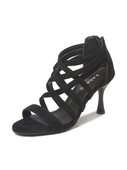 Carla | Black Suede Heels by J.Adams – Don't Panic Shoes