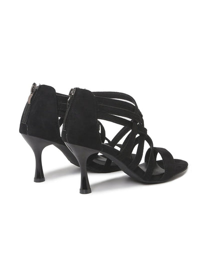Carla | Black Suede Heels by J.Adams – Don't Panic Shoes