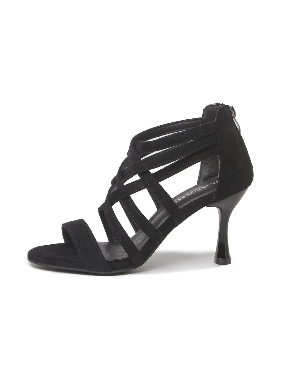 Carla | Black Suede Heels by J.Adams – Don't Panic Shoes