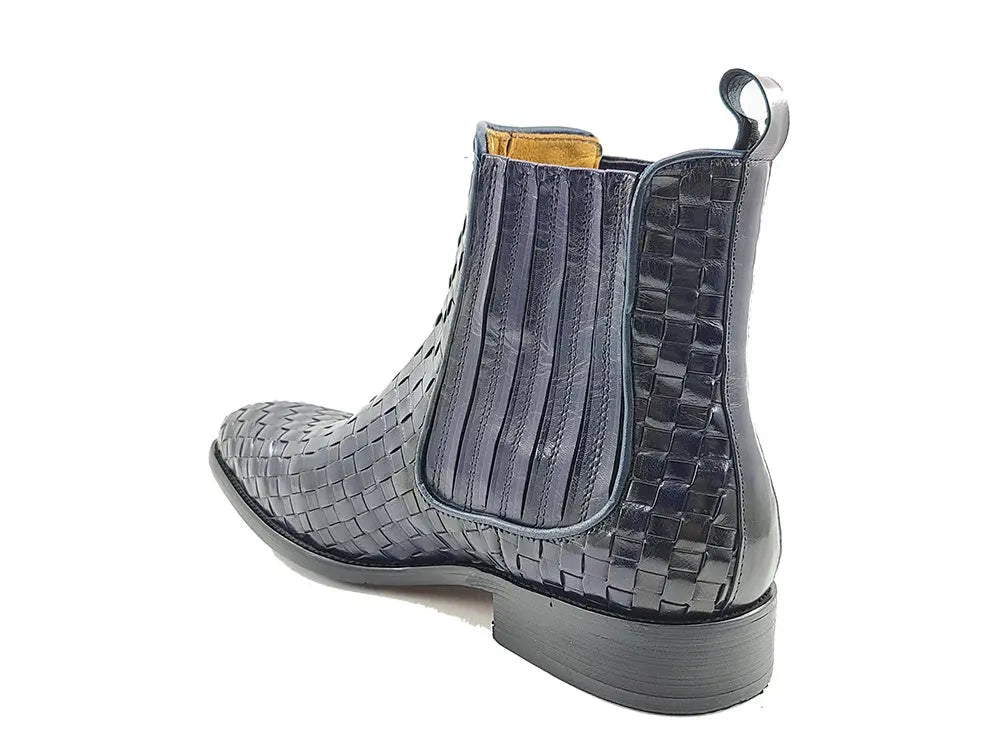 Carrucci Basket Weave Chelsea Boot Leather Kb886 - 18x Boots by Carrucci Shoes – Don't Panic Shoes