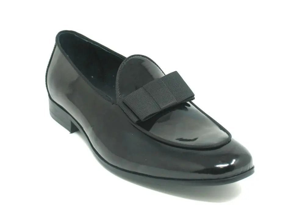 Carrucci Bow Tie Dress Shoes Patent Leather Ks525 - 102p Shoes by Carrucci Shoes – Don't Panic Shoes