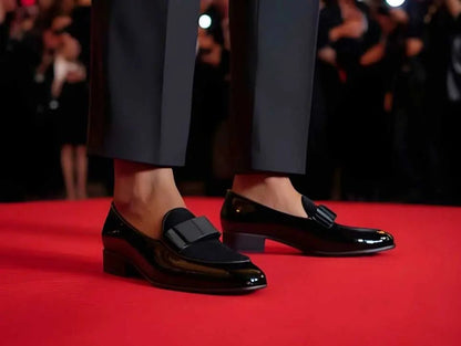 Carrucci Bow Tie Loafer Patent Leather Ks525 - 210sp Shoes by Carrucci Shoes – Don't Panic Shoes