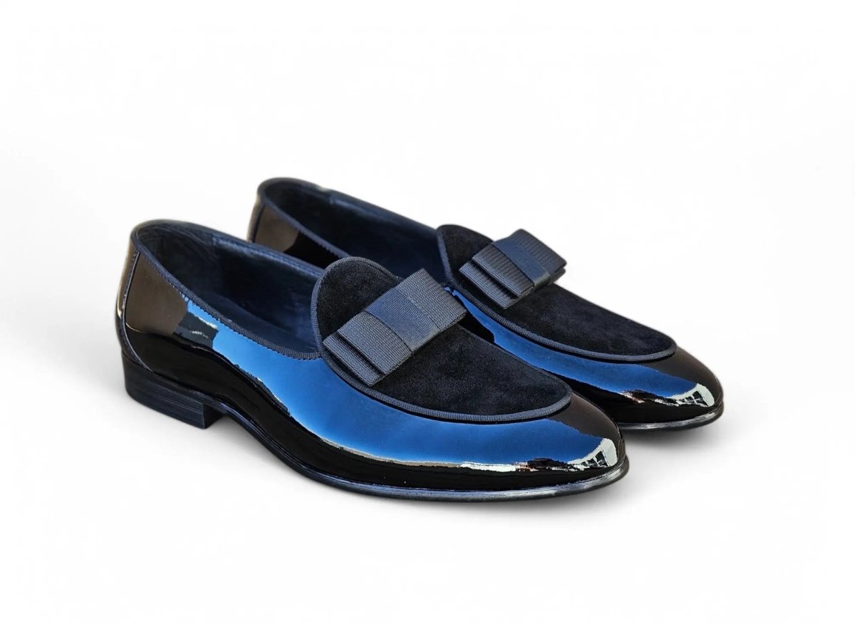 Carrucci Bow Tie Loafer Patent Leather Ks525 - 210sp Shoes by Carrucci Shoes – Don't Panic Shoes