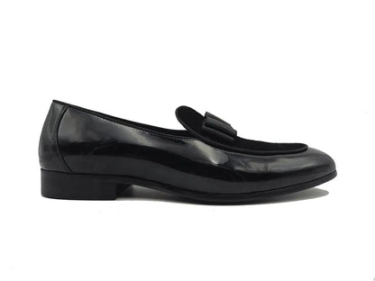 Carrucci Bow Tie Loafer Patent Leather Ks525 - 210sp Shoes by Carrucci Shoes – Don't Panic Shoes
