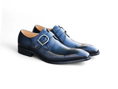 Carrucci Buckle Monk Strap Leather Loafer Ks503 - 35 Shoes by Carrucci Shoes – Don't Panic Shoes