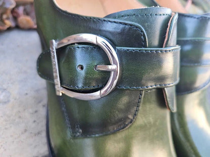 Carrucci Buckle Monk Strap Leather Loafer Ks503 - 35 Shoes by Carrucci Shoes – Don't Panic Shoes