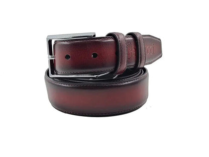 Carrucci Burnished Calfskin Belt Calfskin Leather Kc1 Belt by Carrucci Shoes – Don't Panic Shoes