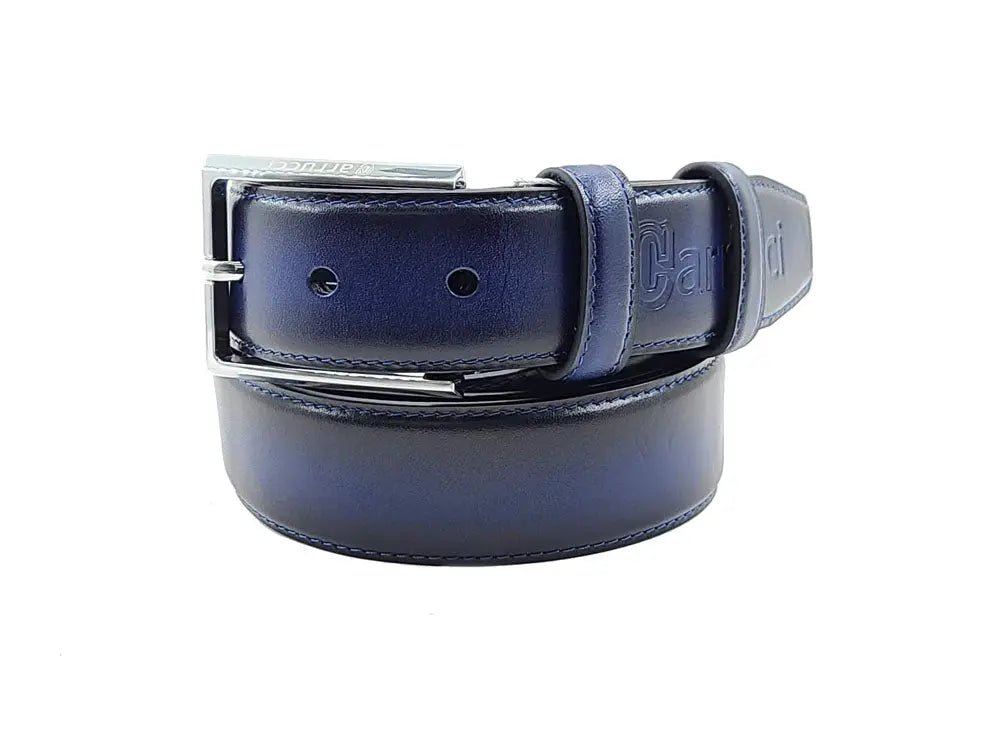Carrucci Burnished Calfskin Belt Calfskin Leather Kc1 Belt by Carrucci Shoes – Don't Panic Shoes