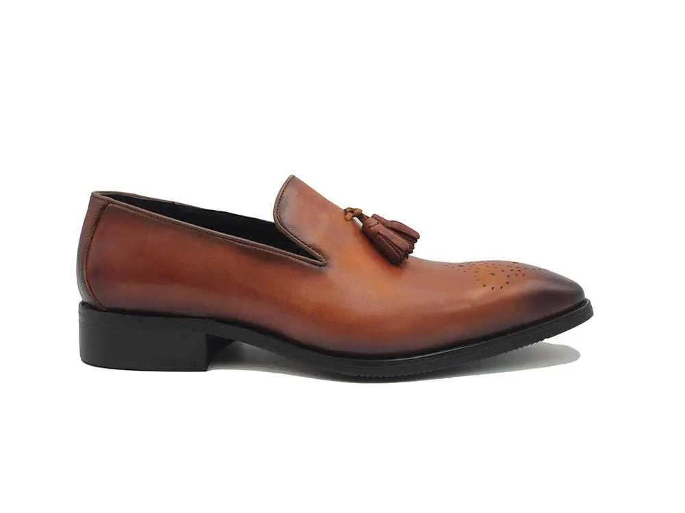 Carrucci Burnished Wholecut Tassel Loafer Leather Ks503 - 47 Shoes by Carrucci Shoes – Don't Panic Shoes